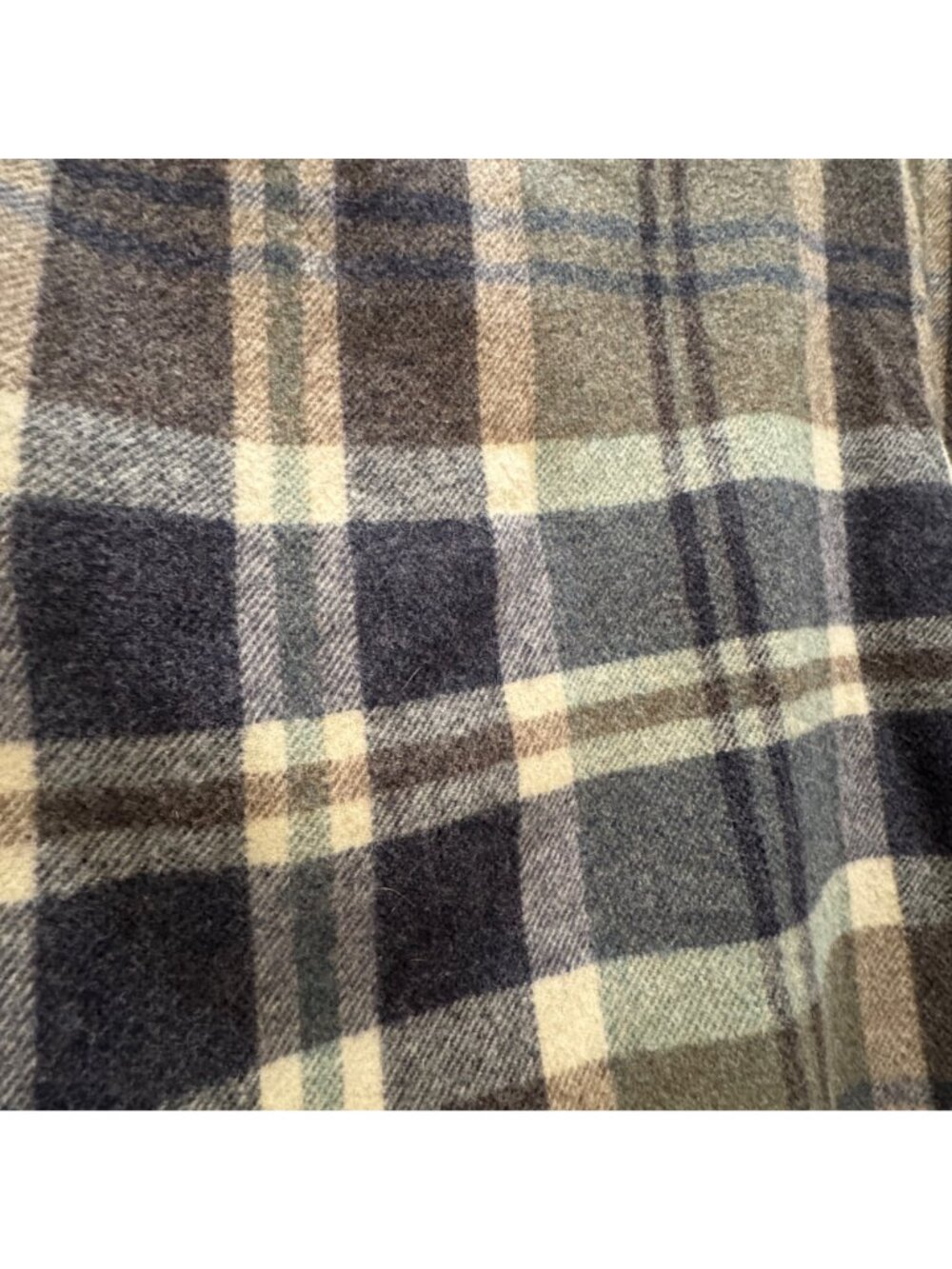 Vintage Amana Woolen Mills Poncho Size L 1970s Boho Hippie Earth Tones Plaid - Picture 10 of 11